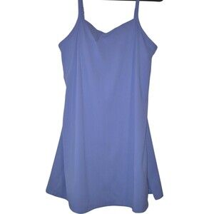 FLX Women’s Mini Urban/Commuter Dress Purple Sz L Built In Bra/Shorts Pockets